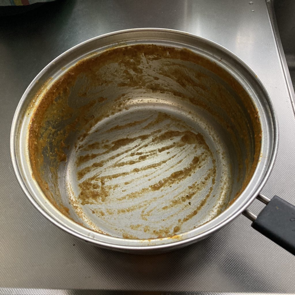 食べた後のカレー鍋